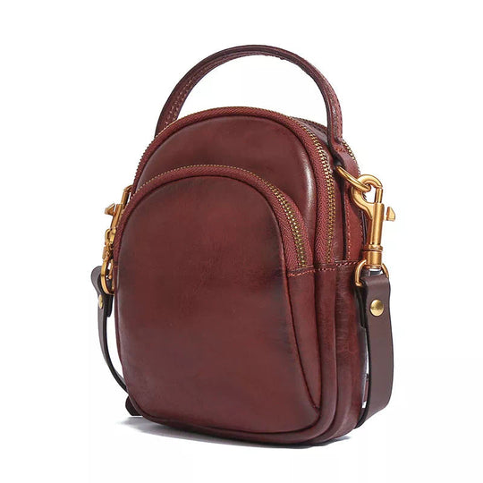 Chic and trendy mini leather sling bag backpack