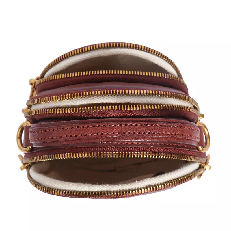 Mini fashion sling bag backpack for women in leather