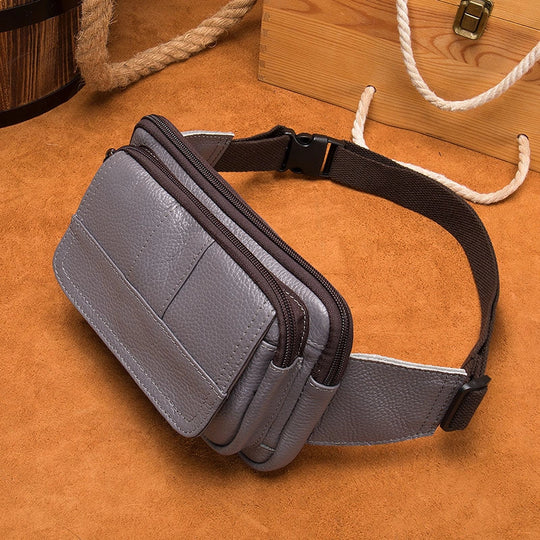 Trendy ladies leather belt pouch