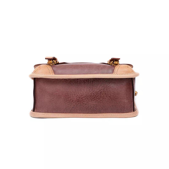 Exclusive design compact leather satchel bag