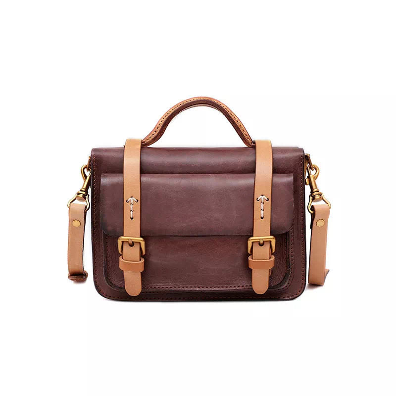 Fashionable small leather handbag for women