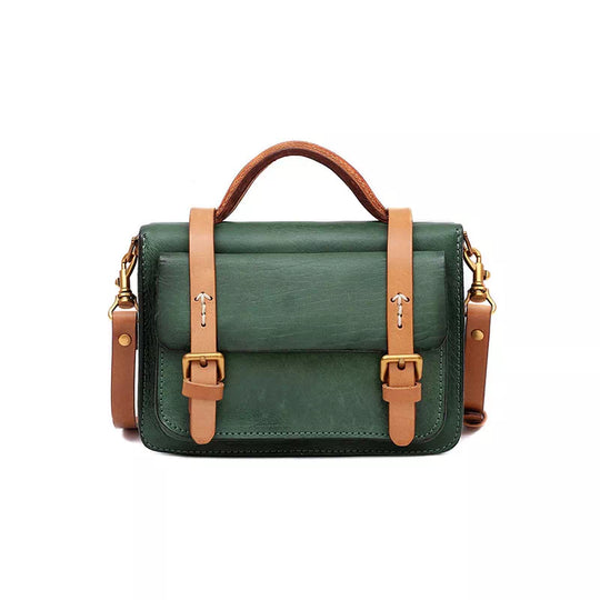 High-quality mini satchel purse in leather