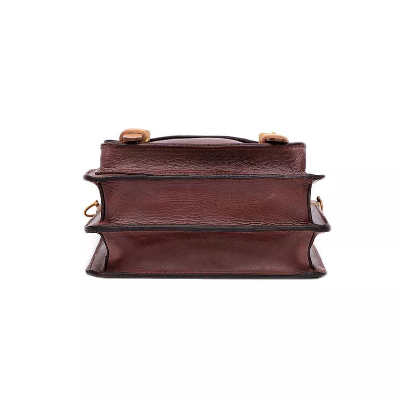 Quality compact leather shoulder bag for women