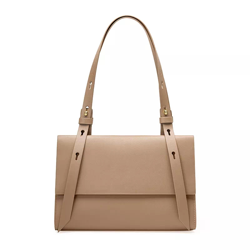 Women's Leather Shoulder Bag, Brown - Leather Purse Backpack