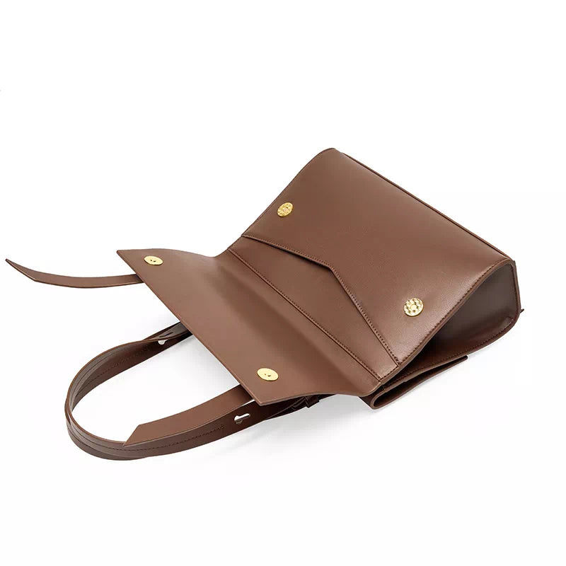 Women's Leather Shoulder Bag, Brown - Leather Purse Backpack