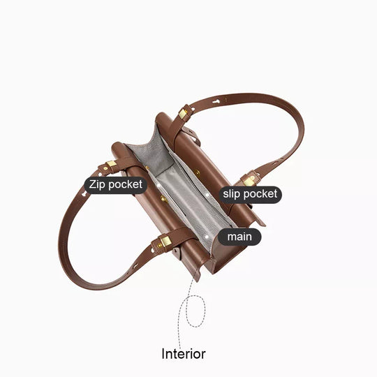 Women's Leather Shoulder Bag, Brown - Leather Purse Backpack