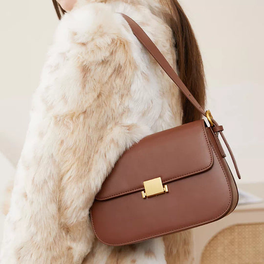 Women's Small Leather Shoulder Bag - Leather Purse Backpack