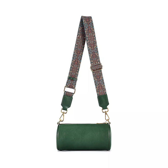 Women's Small Leather Cylinder Shoulder Bag - Leather Purse Backpack
