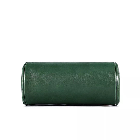 Women's Small Leather Cylinder Shoulder Bag - Leather Purse Backpack