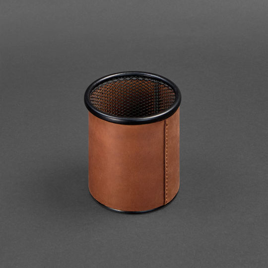 rack desk leather pen