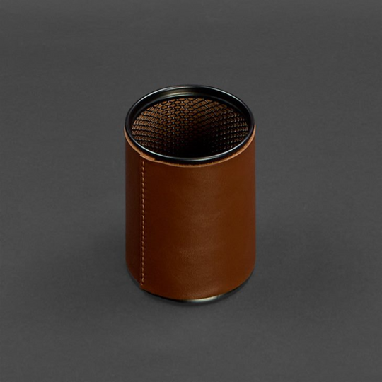 holder for desk leather pen