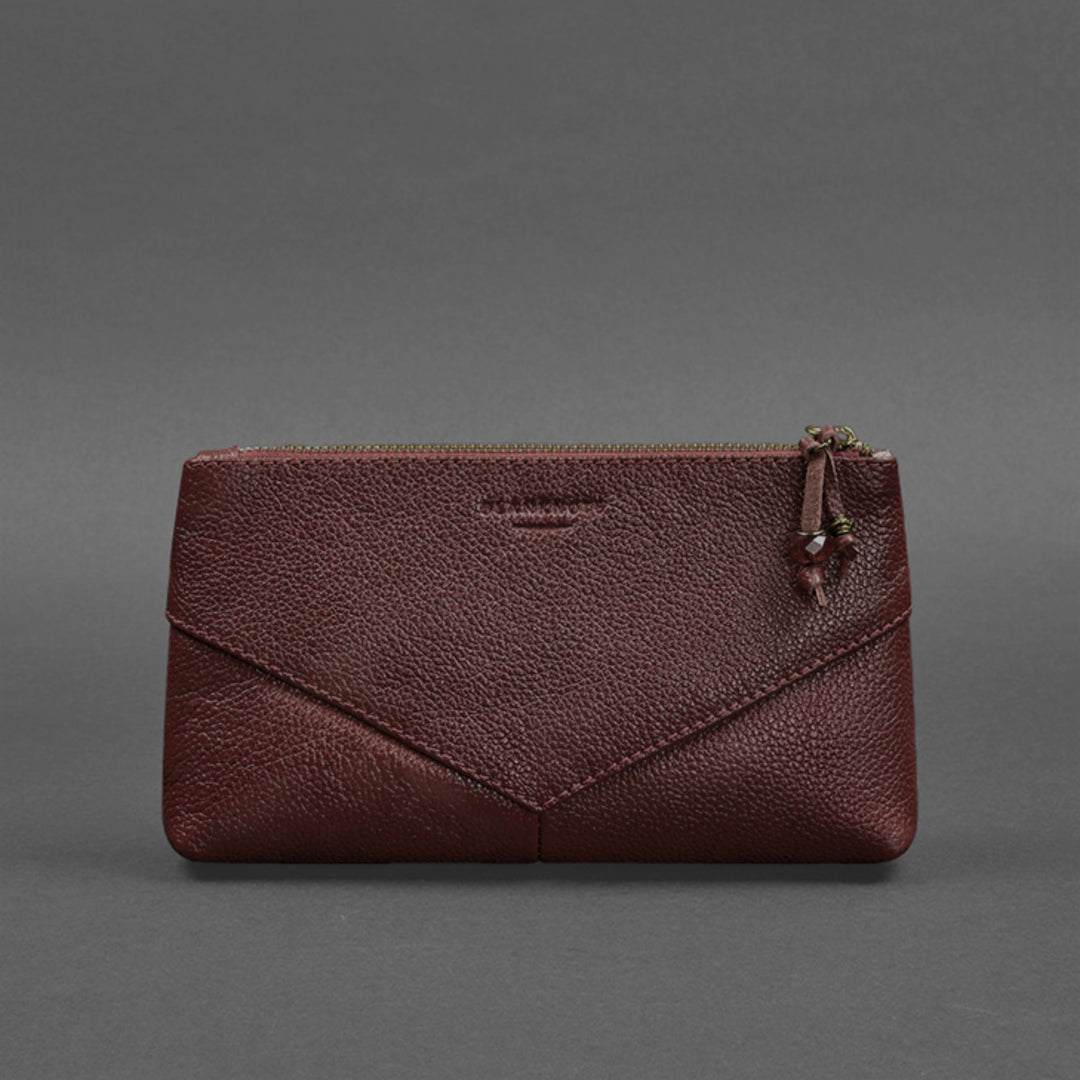 Leather makeup case bag for women