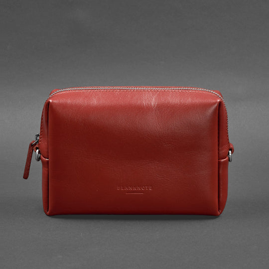 Luxury leather cosmetic bag