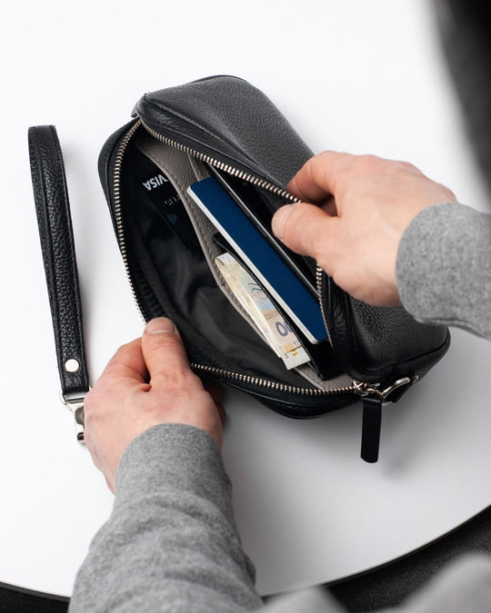 Long wallet for mens leather