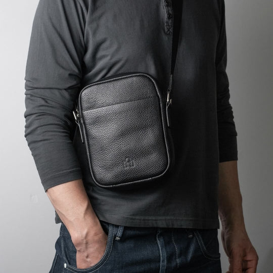 Mens crossbody bag leather
