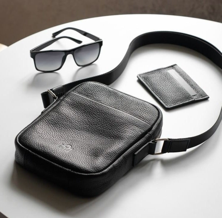 Mens crossbody bag leather