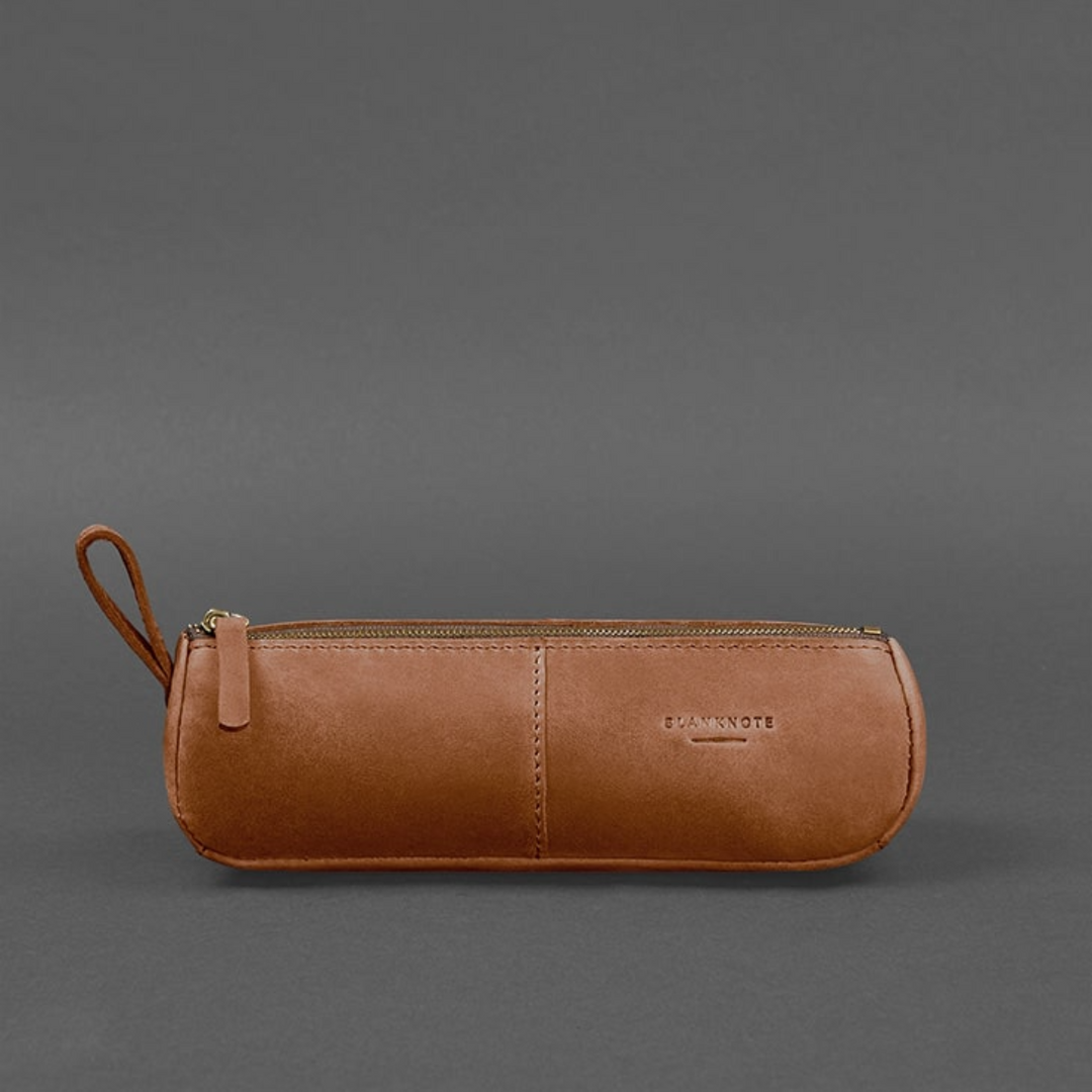 Designer leather pen organizer