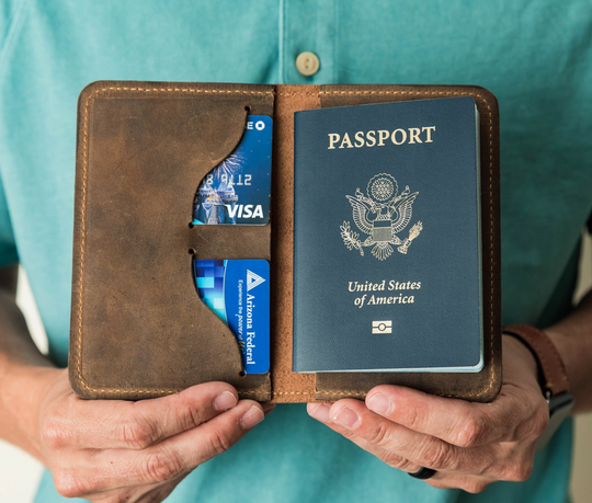 leather passport holder