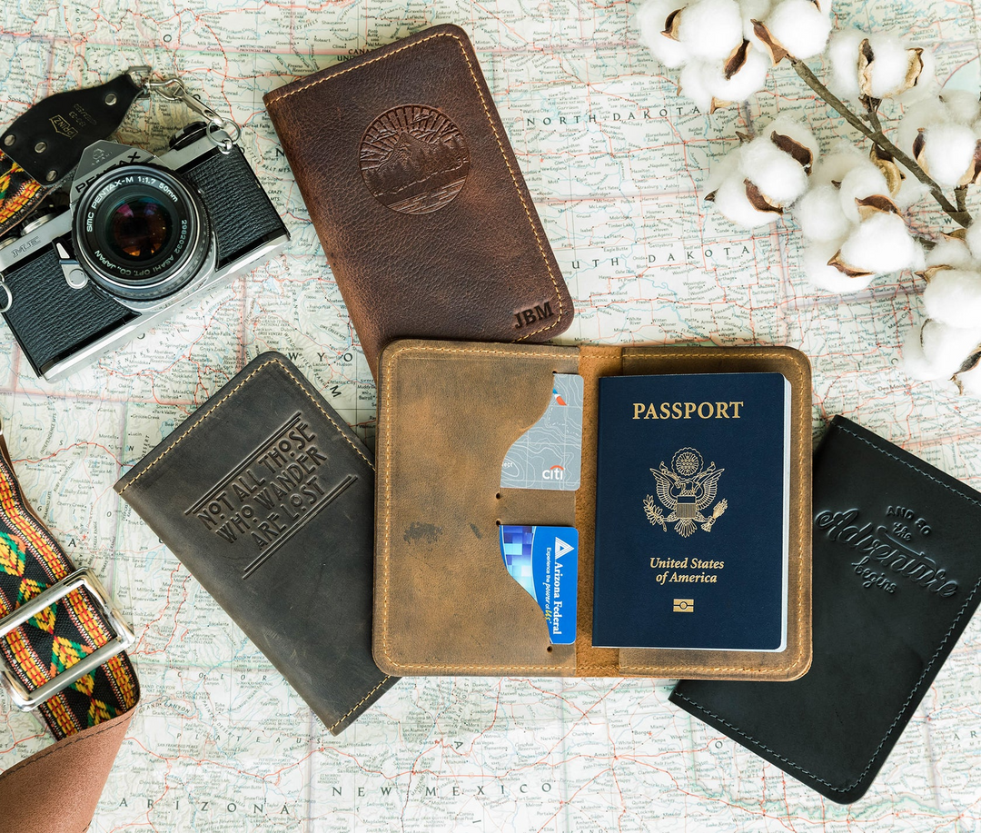 mens passport holder designer