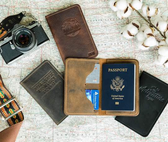 mens passport holder designer