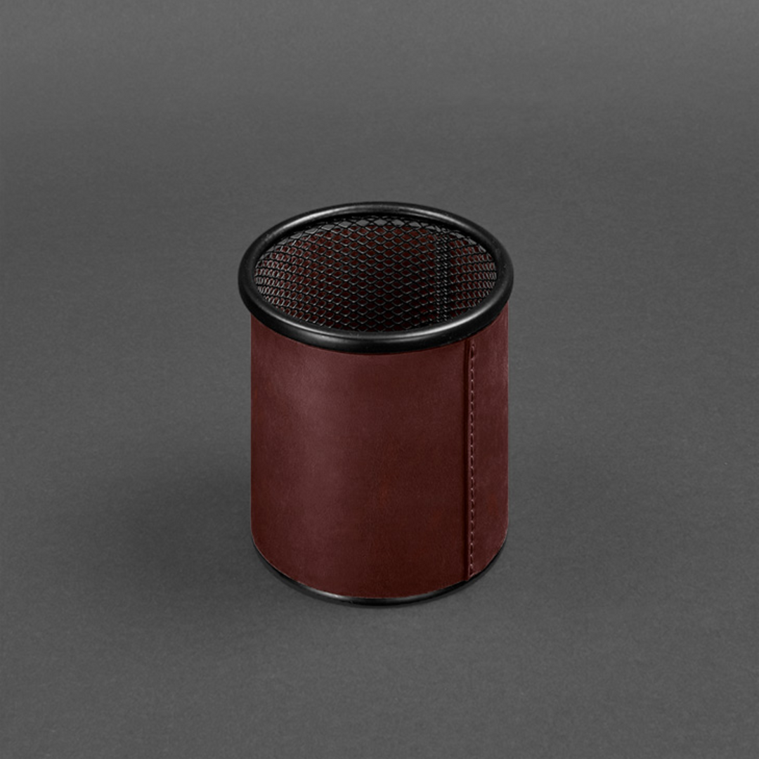 rack desk leather pen