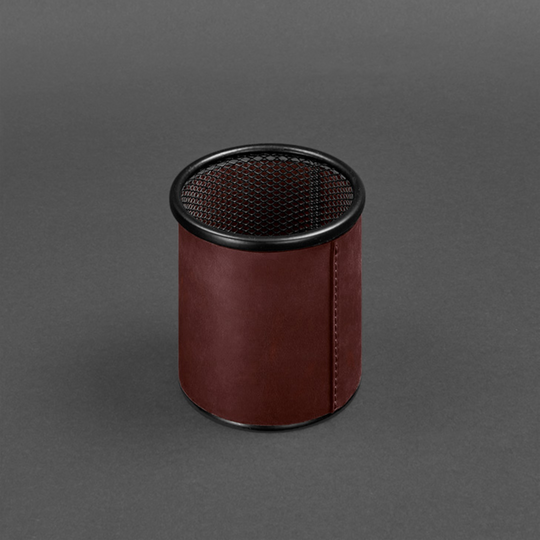 rack desk leather pen