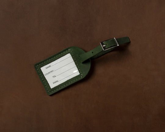 luxury leather luggage tags