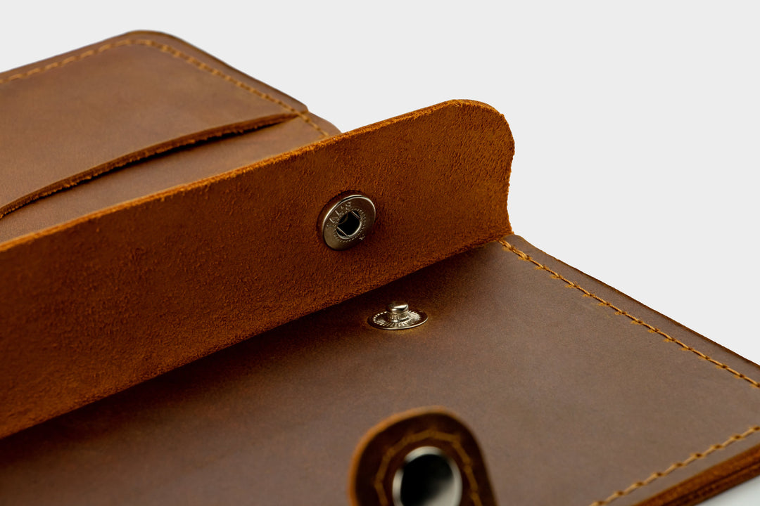 Genuine Leather Long Wallet Zipper