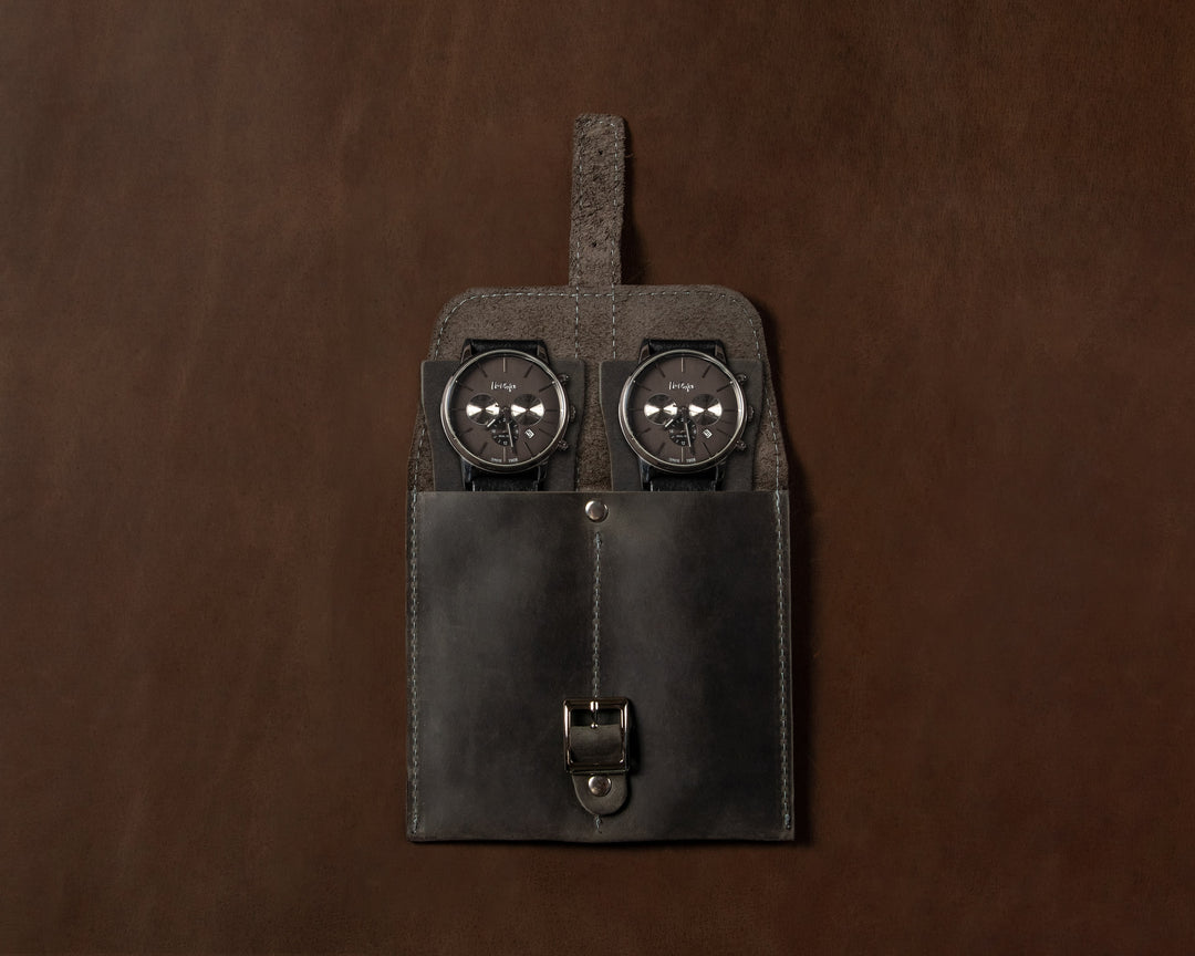 Leather Watch Case For Collectors, Pouch Watch Handmade - Leather Purse Backpack