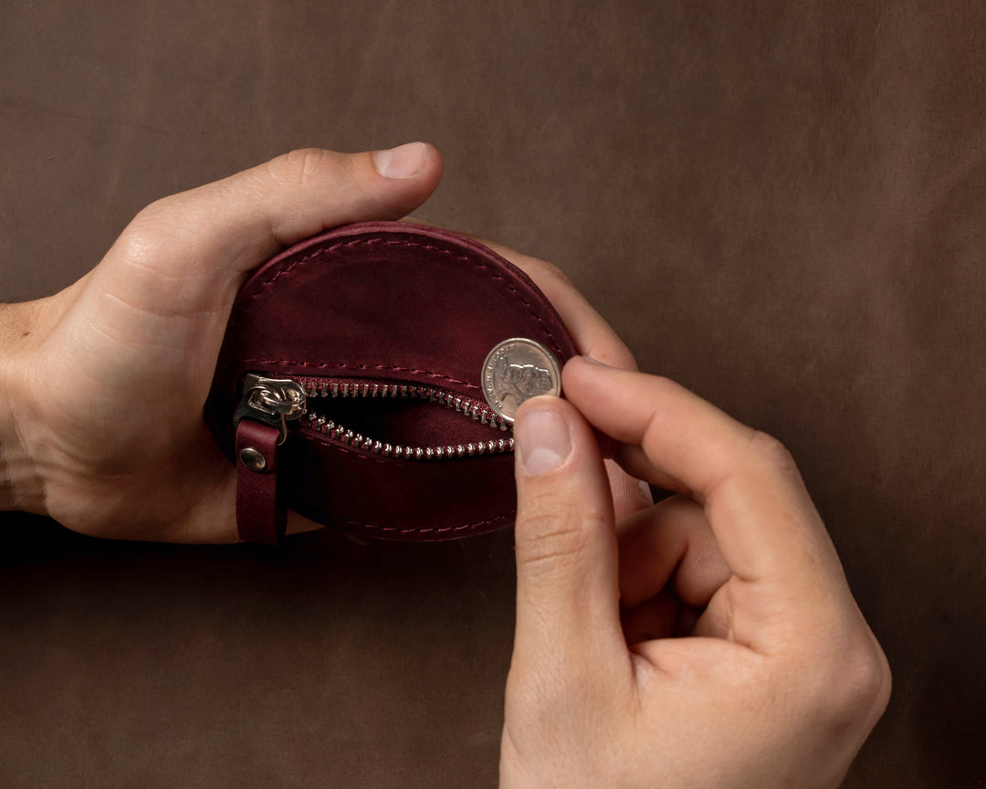 Round Minimalist Coin Pouch