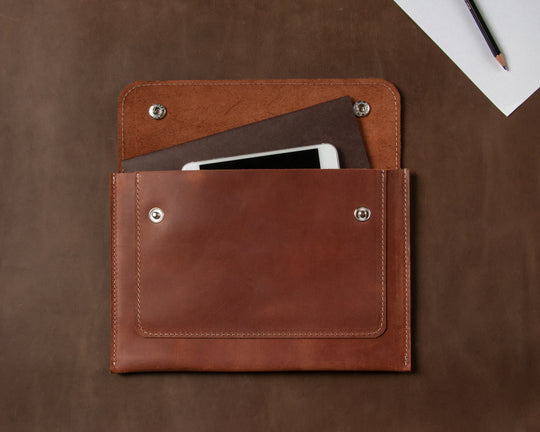 Leather Case Documents, Cards, Pencils, Money