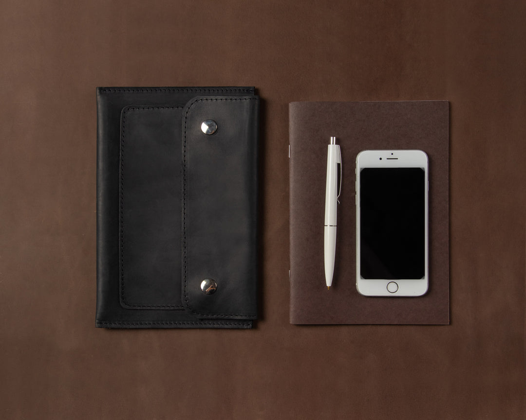 leather organizer for note phone