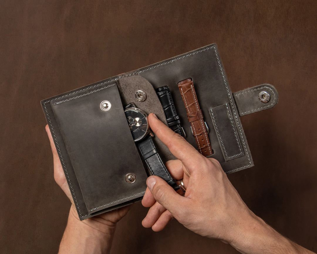 leather watch box personalized