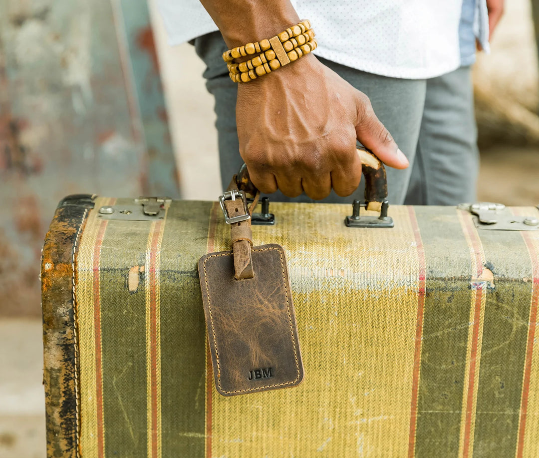 Leather Travel Bag Name Tag