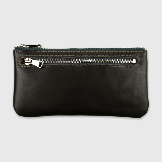 Leather wristlet wallet