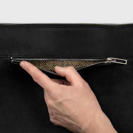 Leather Laptop Sleeve MacBook Black