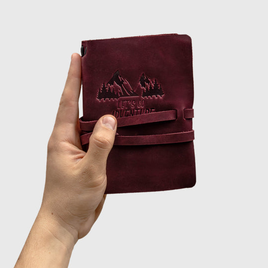 Personalized Leather Sketchbook, Leather Travel Journal, Travel Notebook - Leather Purse Backpack