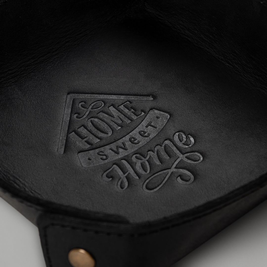 Crafted Brown Leather Valet Tray