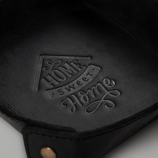 Crafted Brown Leather Valet Tray