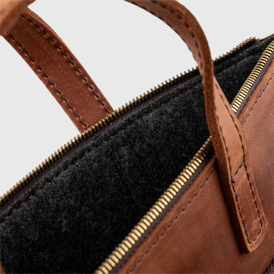 Leather briefcase for macbook