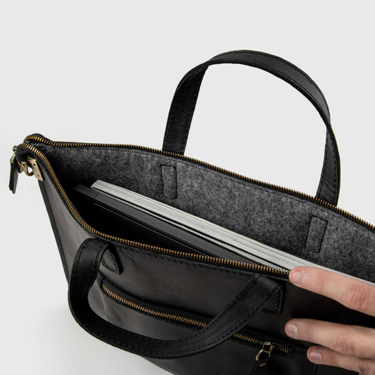 Leather office bag