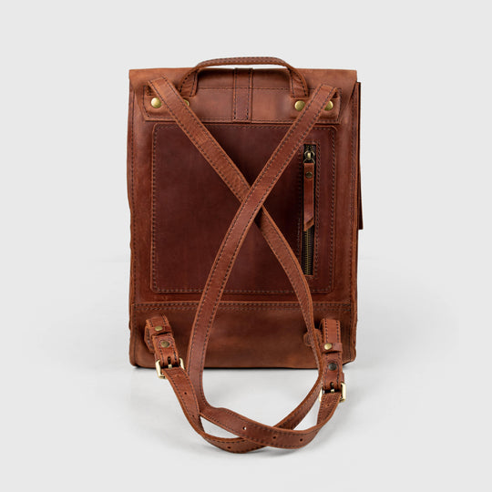 Leather Purse Backpack small