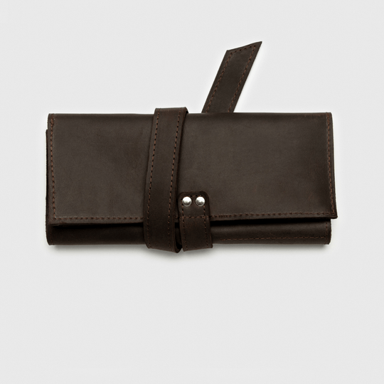 Pencil Roll, Leather Pencil Roll, Pen Pouch