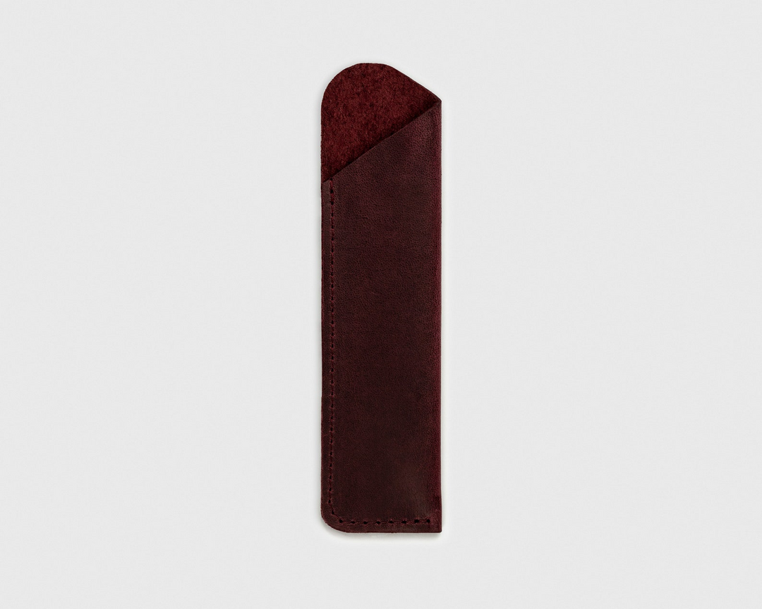 Natural leather pen pencil case cover