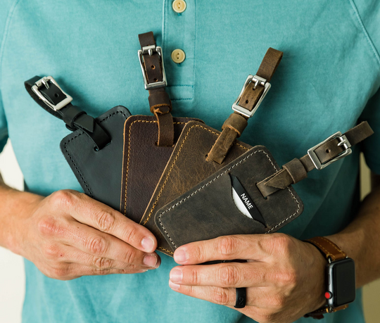 Custom Leather Luggage Tags