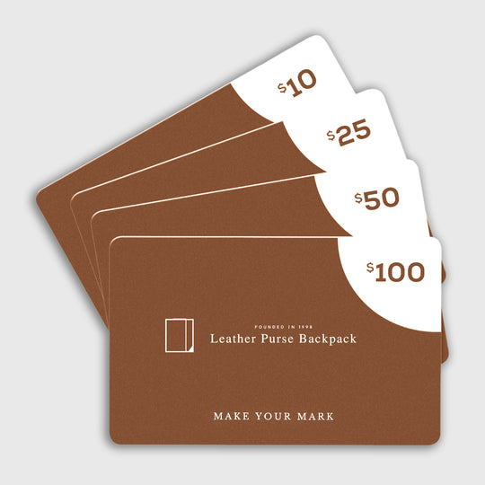 Gift card leather goods