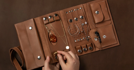 Leather jewelry cases