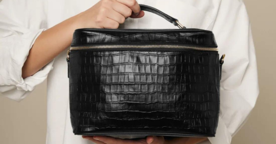 The allure of vintage leather cosmetic bags