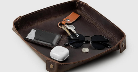 What is a leather valet tray?