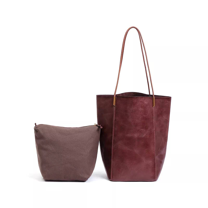 Unique leather mini handbag